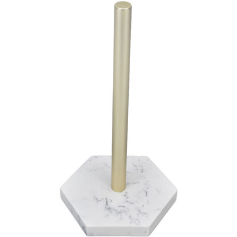 Porte-essuie-tout sur pied, aspect marbre, multifonctionnel, pour cuisine, bureau et salle de bain (1/5)
