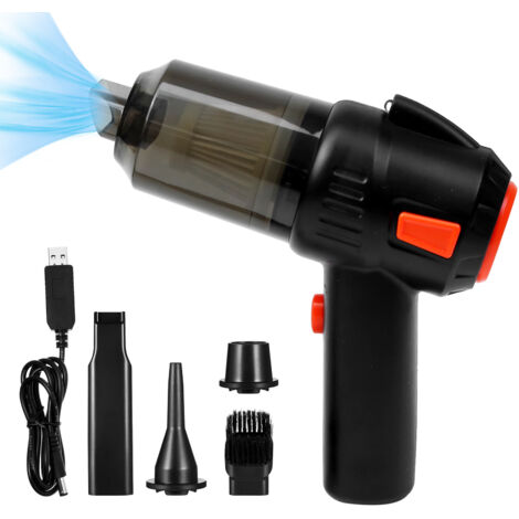 Aspirateur à main sans fil 3 en 1 pour nettoyage maison et voiture mini portable rechargeable aspiration puissante avec LED (1/5)