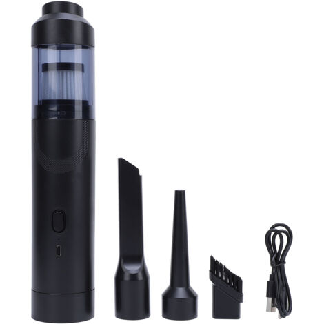 Aspirateur voiture haute puissance à main sans fil petit portable rechargeable collecteur de poussière noir charbon (1/5)
