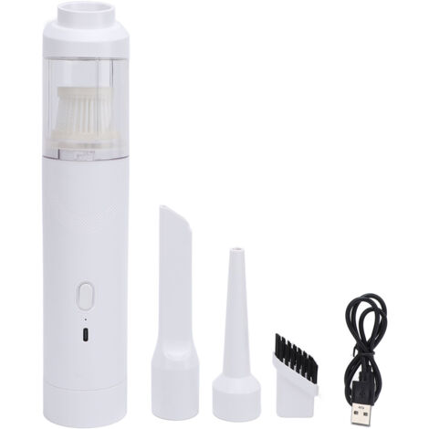 Aspirateur voiture haute puissance à main sans fil petit portable rechargeable collecteur de poussière blanc (1/5)