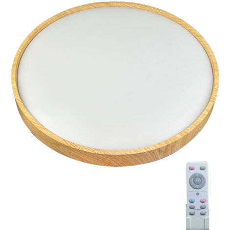 Plafonnier LED rond 40W dimmable 2700K-6500K, lumière douce pour les yeux, avec télécommande, Ø380mm / 15 pouces, pour chambre, couloir et balcon (1/5)