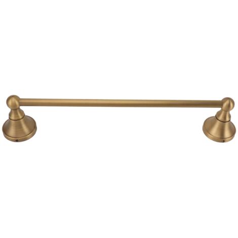 Barre porte-serviettes murale rétro style européen en cuivre pour salle de bain