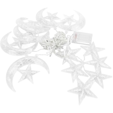 Guirlande lumineuse étoile lune 3,3 yd 126 LED pour Ramadan mariage fête maison terrasse fenêtre jardin (1/5)