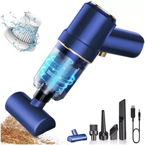 Aspirateur voiture haute aspiration eau et poussière rechargeable portable mini à main pour maison et voiture (1/5)