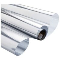Film fenetre Anti Regard Film Miroir Fenêtre sans Tain Film Anti Chaleur Anti UV Électrostatique Protection de la Vie Privée Film Miroir pour Fenetre de Bureau Maison Magasin 90×300CM Argent..DEBUNS