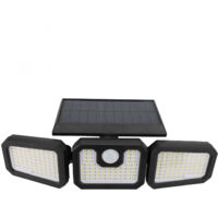 Applique Solaire Extérieure avec Détecteur de Mouvement Télécommande Pliable IP65 Etanche 210LEDs Lumière de Sécurité 3 Modes d'Eclairage pour Cour Garage 1PC,DUBUNS