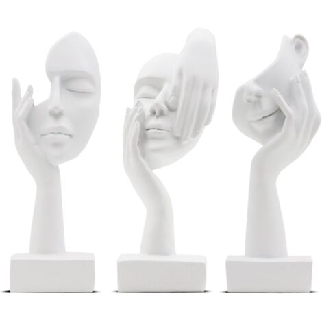 Sculpture Décorative Abstraite Moderne pour Maison, Salon, Bureau - Statuette Blanche, Décoration Intérieure, Art Contemporain