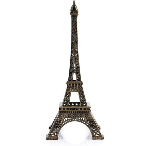 Tour Eiffel en Bronze, Figurine Décoration Paris, Réplique Landmark, Statue Modèle, Ornement de Table, 25cm (1/5)
