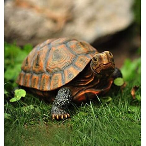 Statue Tortue en Résine pour Jardin, Décoration Extérieure et Intérieure, Ornements Bonsaï, Mignonne, Brun, Idéal pour Étang et Jardin