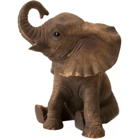 Baby African Elephant Statue - Realistic 13cm Figurine from Leonardo 'Out Of Africa' Collection by Marron (1/5)