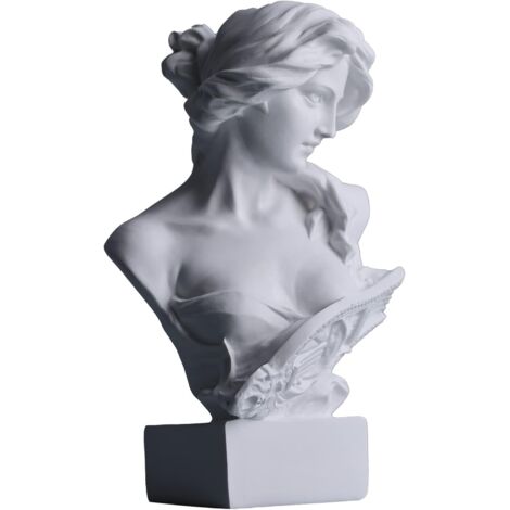 Statue Buste Mythologie Grecque 15,2cm, Déesse Romaine, Figurine Artémi pour Croquis, Sculpture Esthétique, Décoration Art
