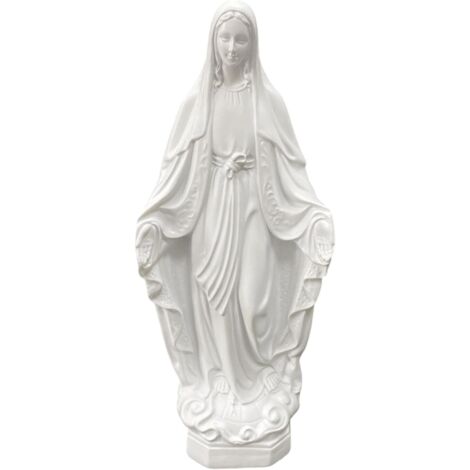 Mère Marie Figurine en Résine, Statue Religieuse Décorative Blanche, Artisanat pour Maison, Chambre, Bureau, Étagère, Ornement Spirituel (1/5)