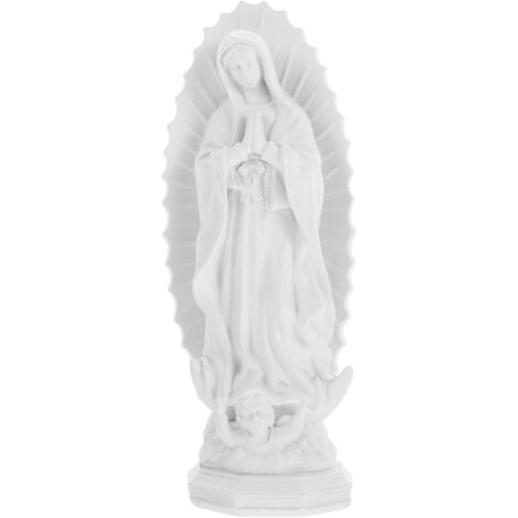 Statue Religieuse en Résine de la Vierge Blanche, Décoration Intérieure Catholique, Figurine Artisanale pour Maison et Église (1/5)