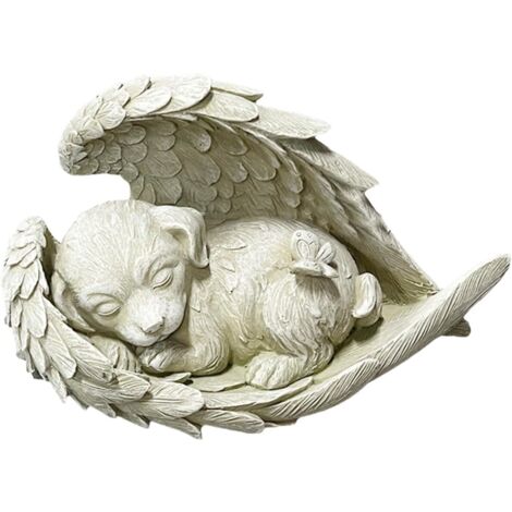 Statue Jardin Extérieur Résine Chien Ange Décoration Terrasse Balcon Cadeau Femme Intérieur (1/5)