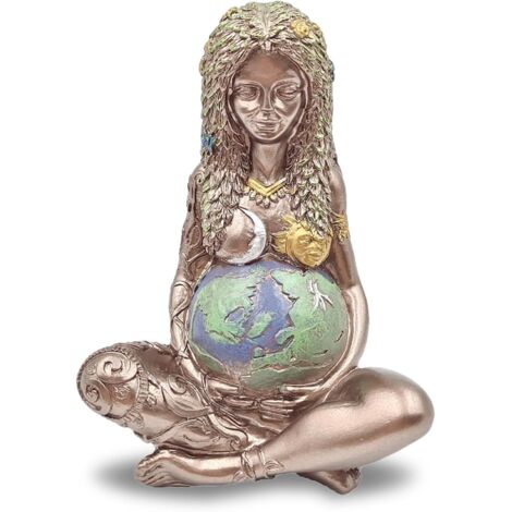 Statue de la Déesse Terre Mère Gaia en Bronze, Décoration Maison/Bureau, Art, Salle, Mother Earth Statue, Idéal pour Intérieur et Extérieur