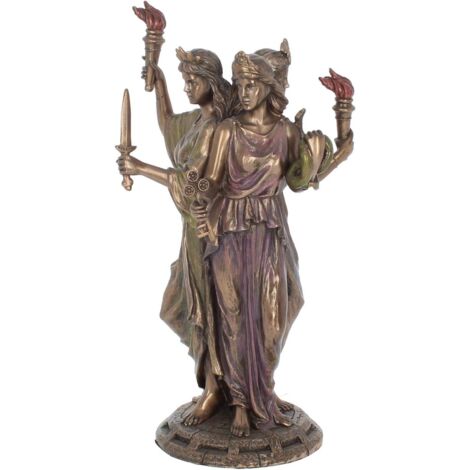 Hecate Déesse de la Magie Figurine Bronze 28cm, Décoration Mystique, Statue Magie, Idée Cadeau Magie et Sorcellerie (1/5)