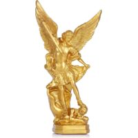 Statue en résine Saint Michel Arcangel, 31,8 cm, décoration religieuse, archange victorieux contre Satan, idéal collection ou décoration