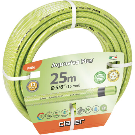 TUBO ACQUAVIVA PLUS 25MT DIAM. 5/8" (15mm) VERDE