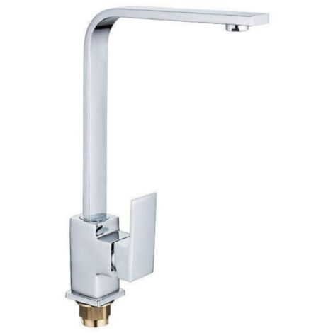 Rubinetto per lavello cucina e lavabo cromato alto monocomando modello Singapore (1/2)