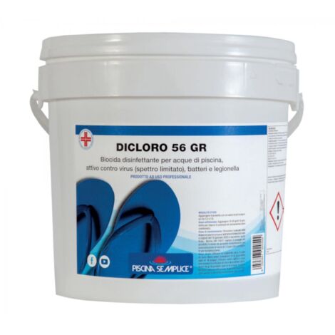 LAPI Dicloro 56% cloro granulare trattamento rapido shock acqua piscina 5 kg (1/4)