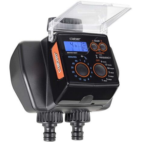 CLABER 8488 DUAL SELECT CENTRALINA PROGRAMMATORE IRRIGAZIONE GIARDINO 2 VIE (1/7)
