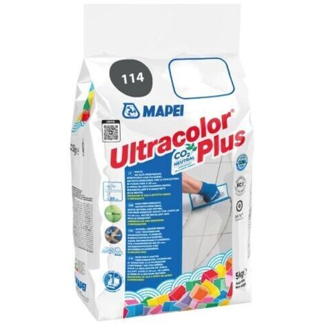 MAPEI - ULTRACOLOR PLUS MALTA CEMENTIZIA AD ALTE PRESTAZIONI 5 KG. COLORE 114 ANTRACITE 6011445A