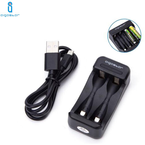 CARICABATTERIE UNIVERSALE 2 SLOT PER PILE RICARICABILI Ni-MH e Ni-Cd STILO AA MINISTILO AAA