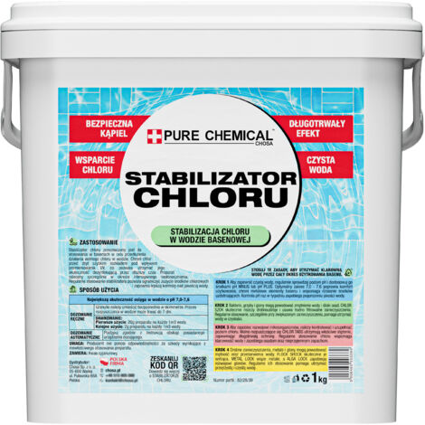 Stabilisateur de chlore 1 kg - Réduction des odeurs - Ultra pur - Économie de chlore