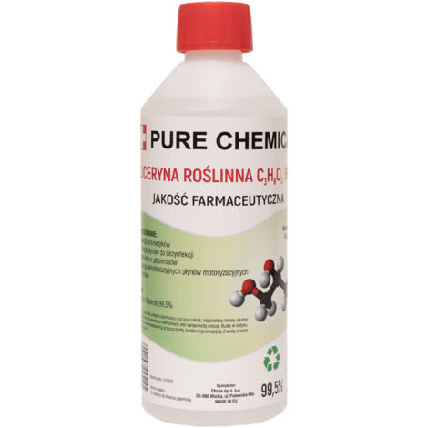 Glycérine Végétale Pharmaceutique - 99,5% - 500ml - Hydratant - Solvant Efficace