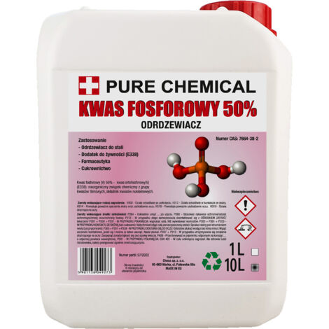 Détachant de Rouille - Phosphorique 50% - 10 L - Élimination Efficace - Anticorrosion
