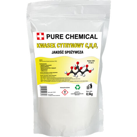 Acide Citrique E330 - 0,5 kg - Poudre Alimentaire - Multi-usages - Écologique