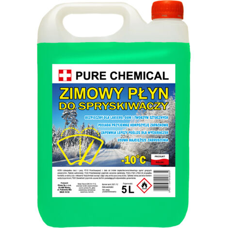Liquide lave-glace - 5 L - Pour tous véhicules - Anti-givre - Odeur de pin