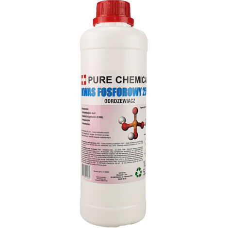 Détartrant Métallique - Phosphorique 25% - 1 L - Élimination efficace de la rouille