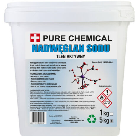 Natriumpercarbonat 5 kg - Écologique - Nettoyant puissant - Bactéricide naturel