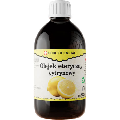 Huile essentielle de citron - 500 ml - Naturelle - Énergisante - Sans additifs
