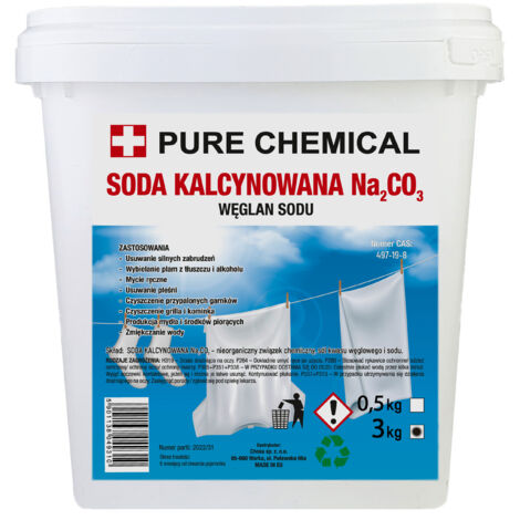Carbonate de sodium - 3 kg - Nettoyage écologique - Élimine les taches tenaces