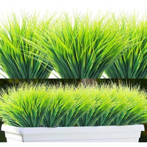 Lot de 10 paquets d'herbes artificielles de blé – Décoration extérieure sans décoloration (1/5)