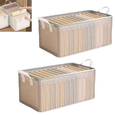 Lot de 2 Boîtes de Rangement Grande Capacité – Sacs de Stockage pour Vêtements, Couettes, Couvertures et Jouets (1/5)