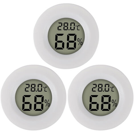 Lot de 3 Mini Thermomètres Hygromètres Digitaux LCD – Mesure Température et Humidité Intérieure, Pour Reptiles, Chambre Bébé, Serre, Cave, Humidificateur (1/5)