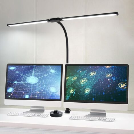 Lampe de Bureau LED Double Tête avec Pince – 24W 1960 lm, 5 Modes Couleur, 10 Niveaux Luminosité (1/5)