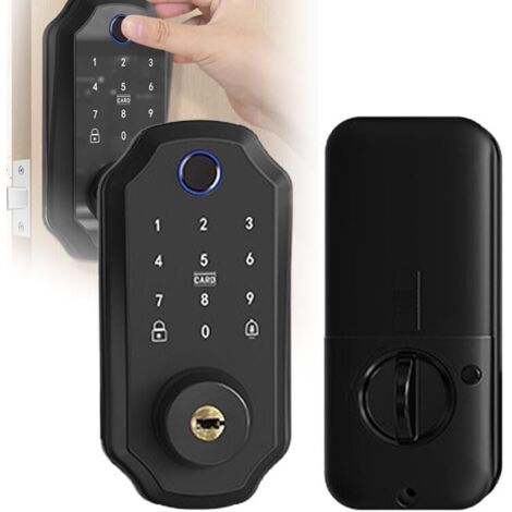 Serrure Électronique Cylindre – Empreinte Code Carte Clé (1/5)