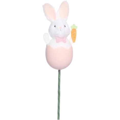 Décoration de Pâques avec Lapin – Panier de Printemps avec Œufs en Mousse et Carottes, Idéal pour Décorer Salon et Maison,Rose - 1 pièce (1/5)