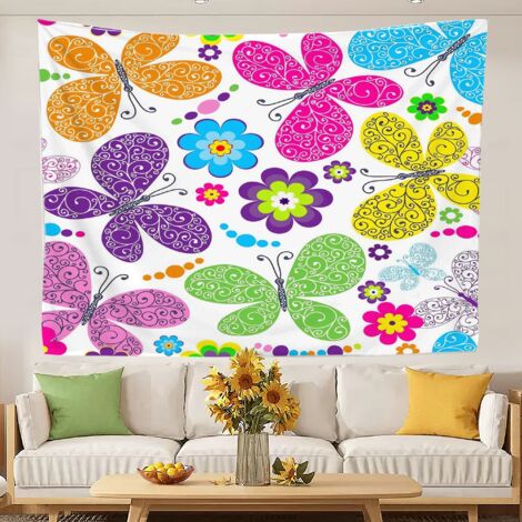 Tapisserie universitaire amusante, nappes esthétiques pour chambre de femme ou d'adolescente 100x75cm (1/5)