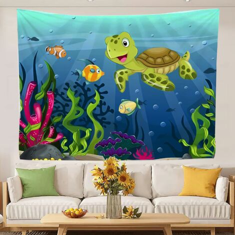 Tapisserie vintage tendance pour décorer le mur d'une chambre d'enfant. 150x130cm (1/5)
