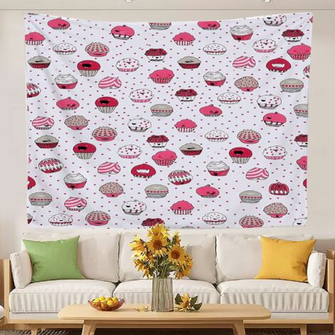 Tapisserie murale amusante, tapisserie vintage pour chambre, nappes esthétiques pour salon et chambre à coucher 150x130cm (1/5)