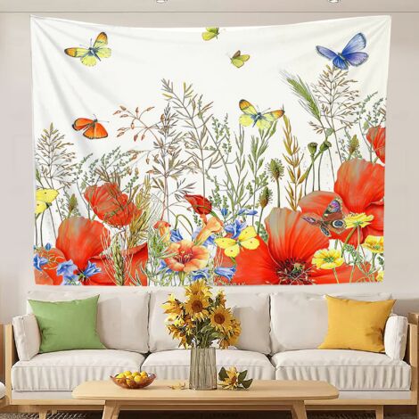 Tapisserie murale esthétique, nappes décoratives pour chambre d'étudiant 100x75cm (1/5)