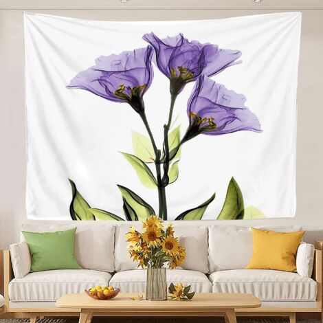 Tapisserie bohème pour chambre d'adolescente, séchage rapide, décoration murale 150x130cm (1/5)