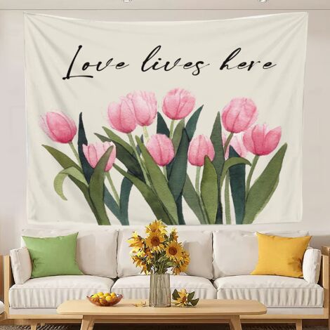 Tapisserie humoristique vintage pour chambre à coucher, décor de lit et décoration intérieure 150x130cm (1/5)