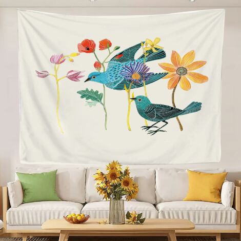 Tapisserie murale amusante style bohème, motif couverture de plage, idéale pour la décoration. 150x130cm (1/5)