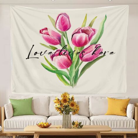 Tapisserie esthétique et tendance pour fond de chambre à coucher, salon ou chambre à coucher 150x130cm (1/5)